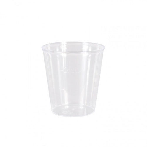 Pack of 100 Clear Plastic Mini Rinse Cups 20ml - Ink Stop Consumables