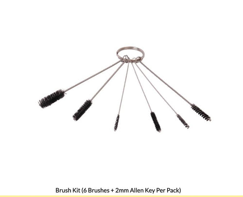 Brush Kit  (6 BRUSHES + 2mm Allen key PER PACK) - Ink Stop Consumables